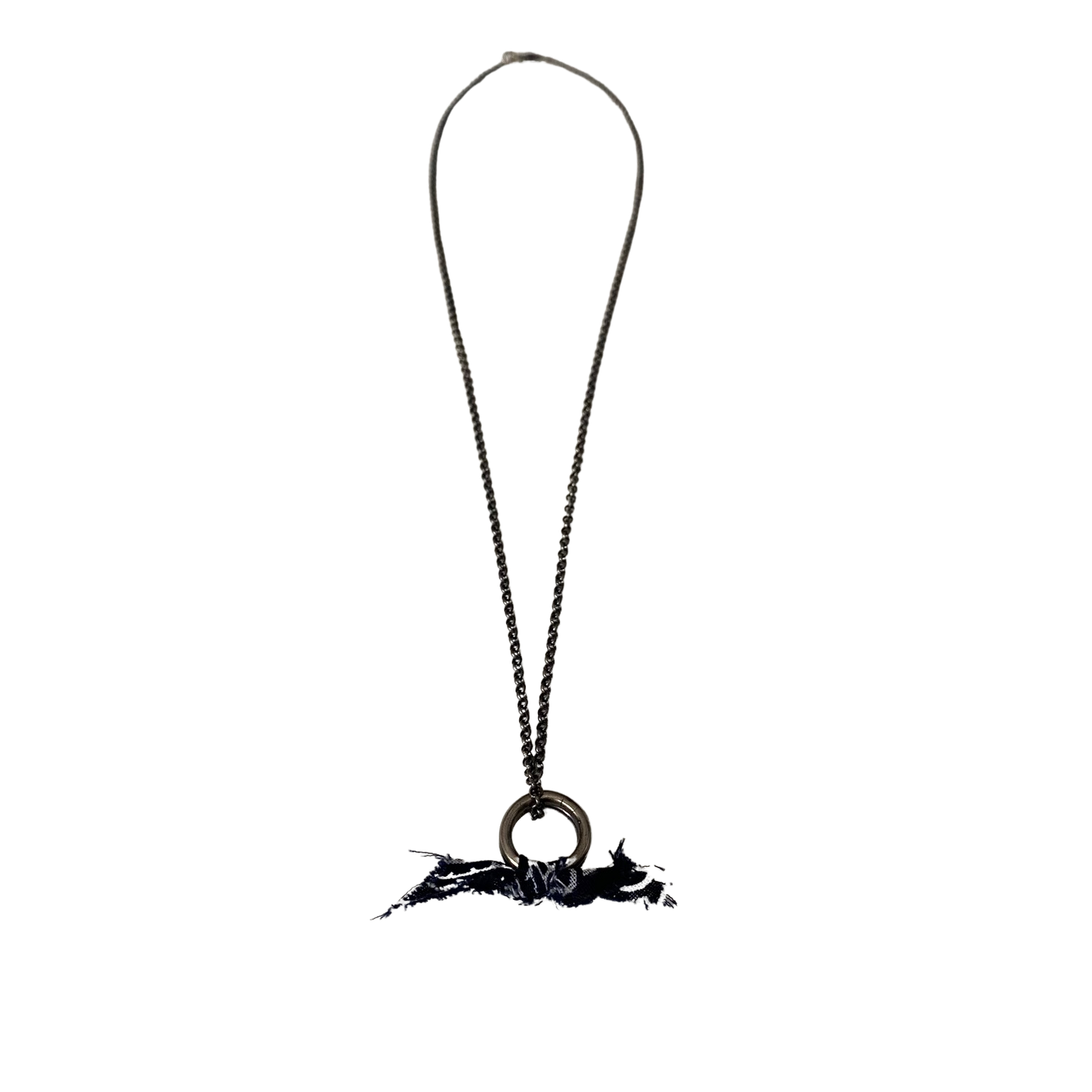 Collana Arg925 Cerchio + Bandana Blu Navy