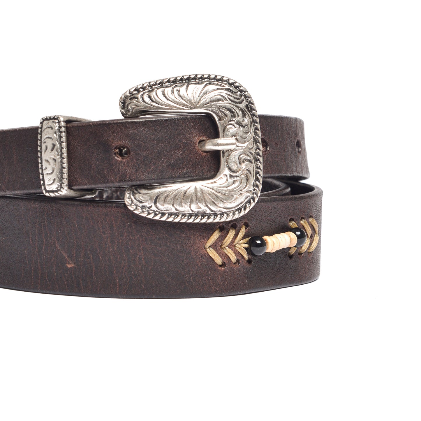 Cintura ANDREW Cuoio Vintage + Decorazione a mano