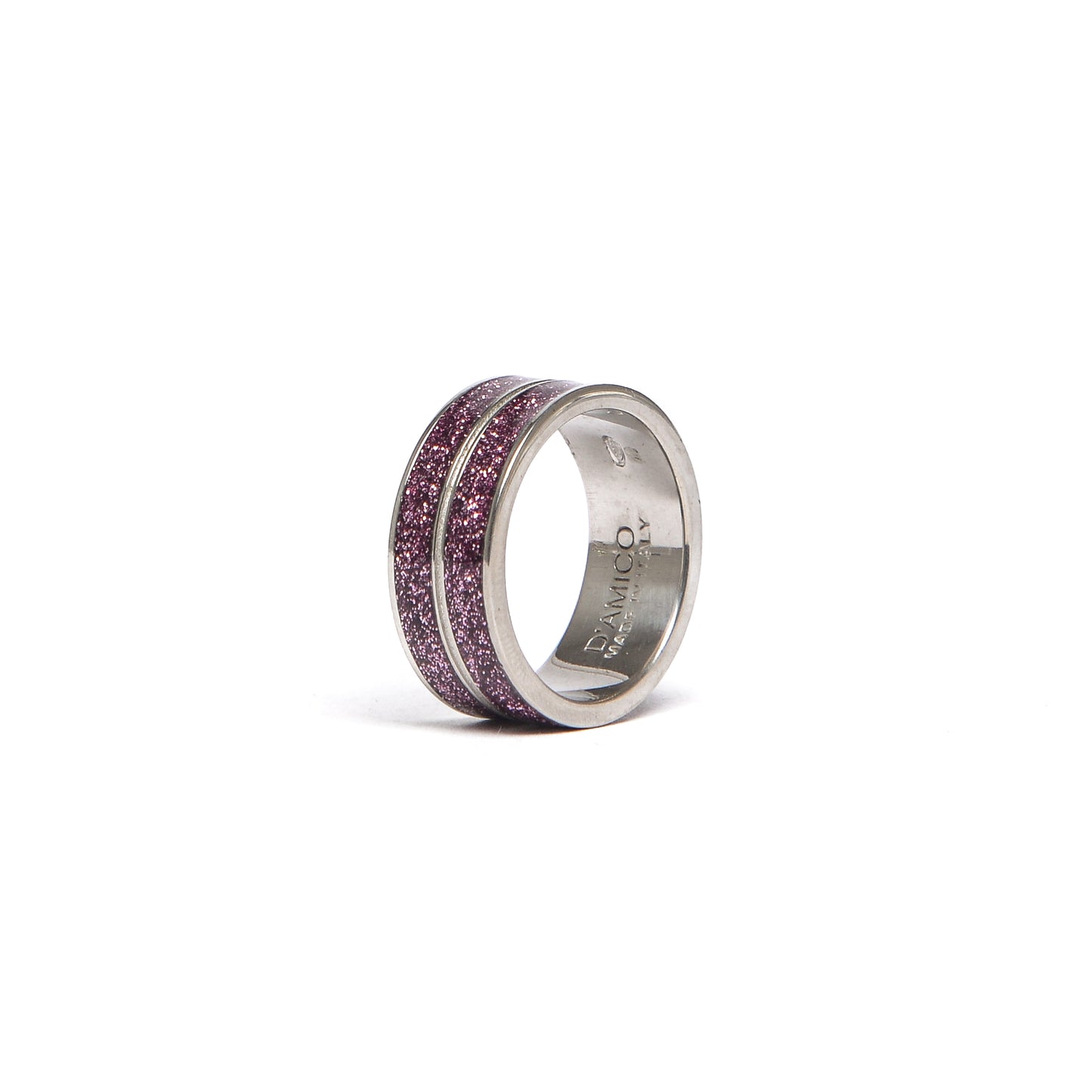 Anello Doppia Fede Glitter