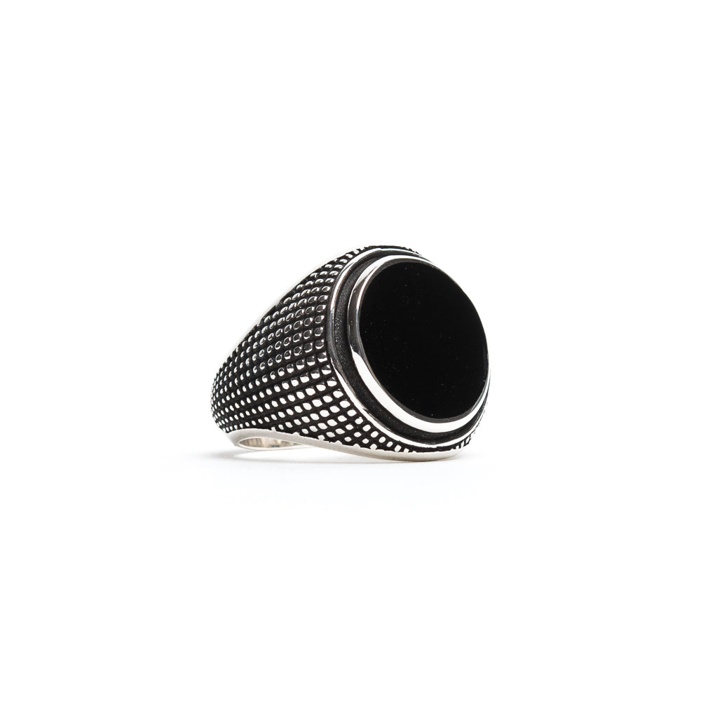 Anello Dupont Tondo con Lacca Nera