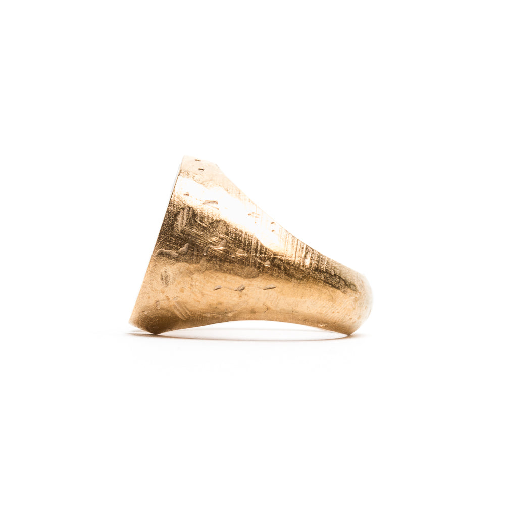 Anello Taglio Bronzo con Lacca Nera
