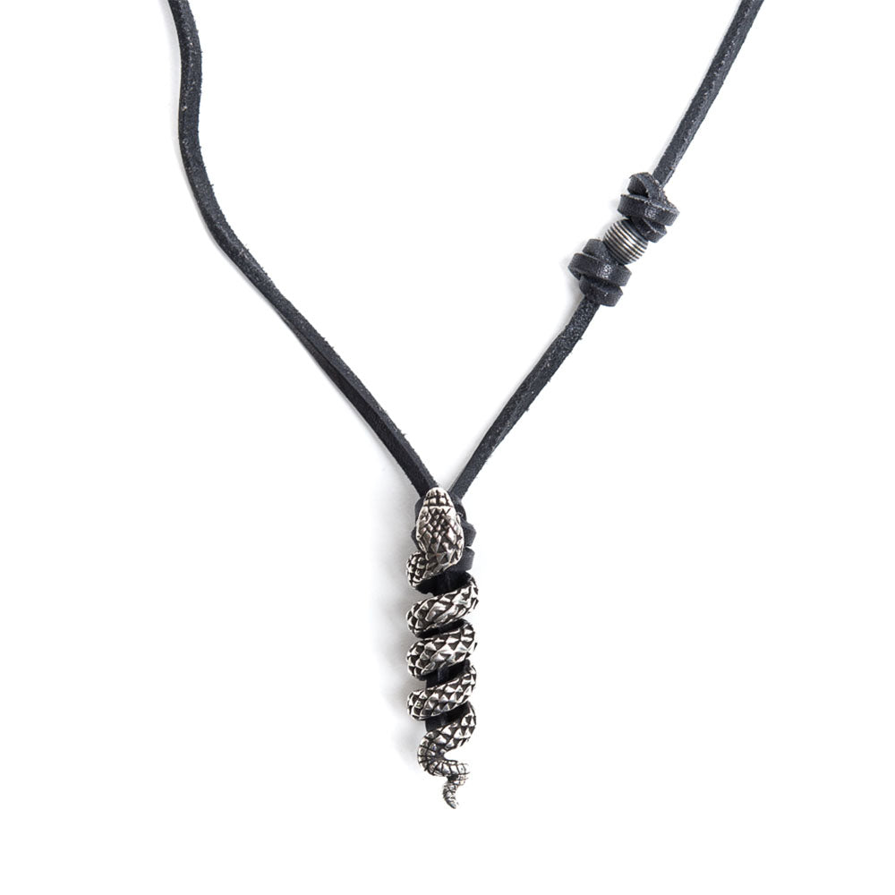 Collana Cuoio + Serpente