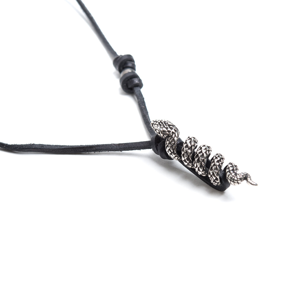 Collana Cuoio + Serpente