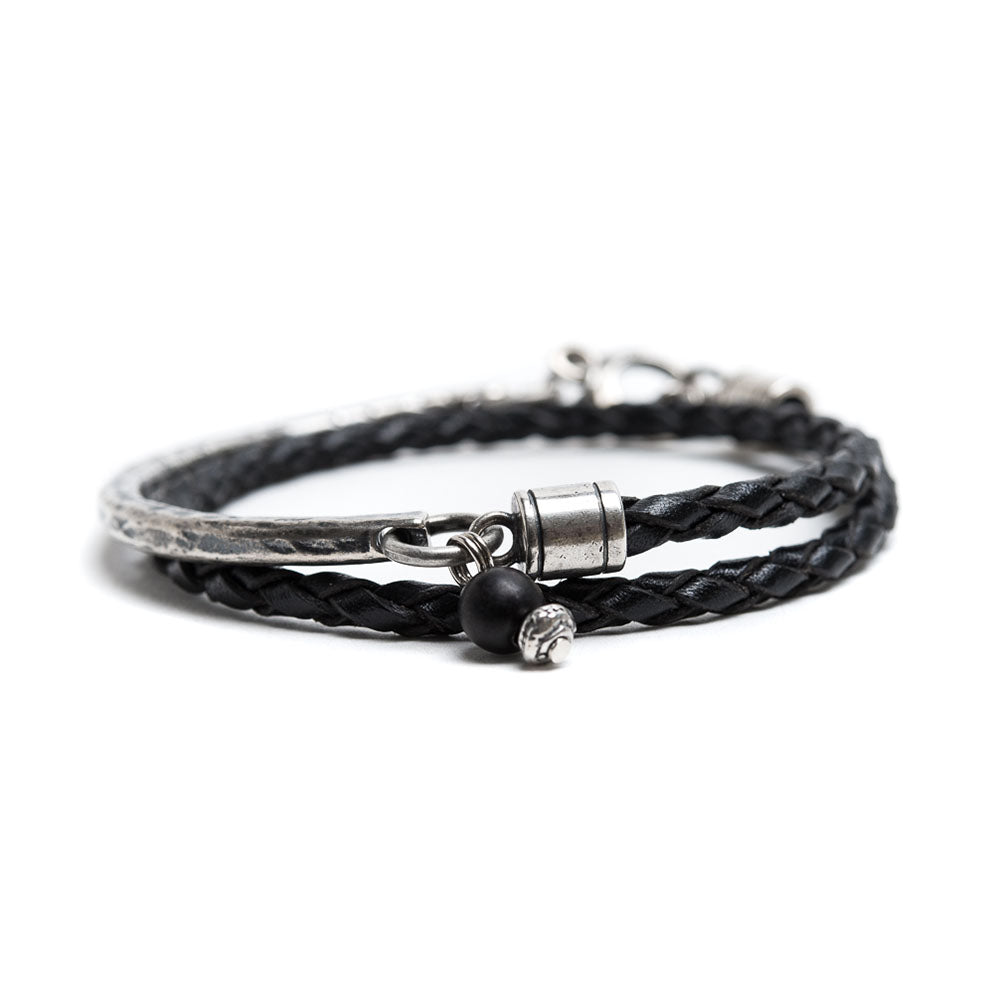 Bracciale Scooby Nero + Argento 925