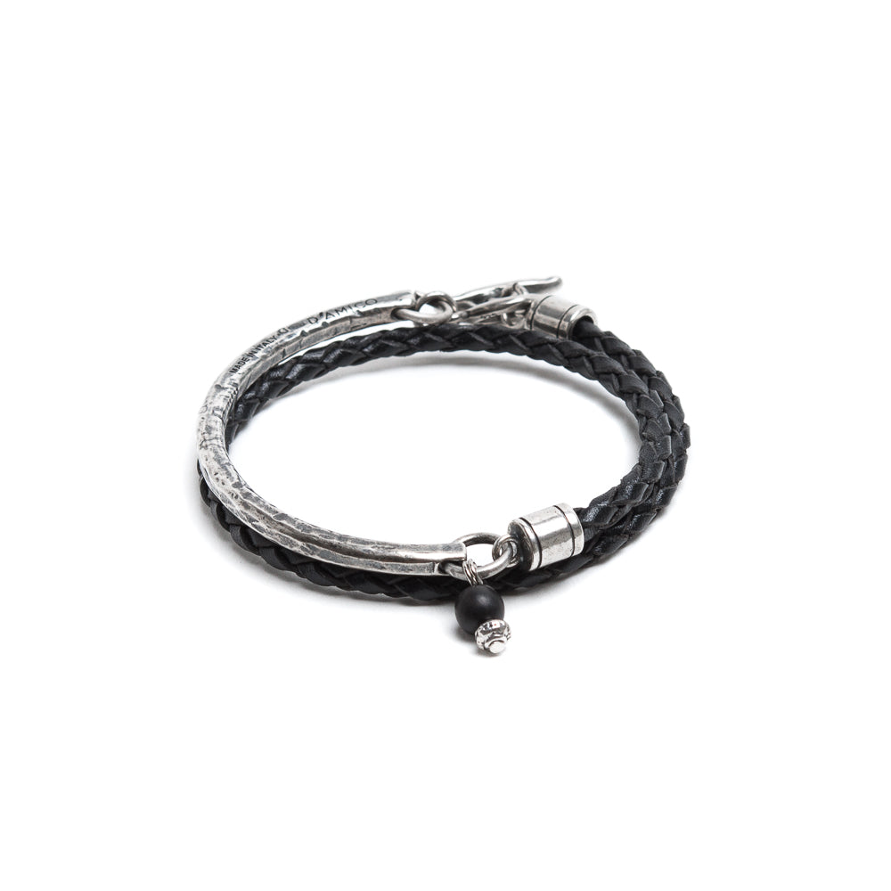 Bracciale Scooby Nero + Argento 925