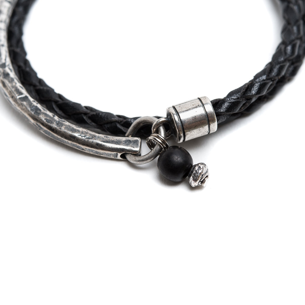 Bracciale Scooby Nero + Argento 925