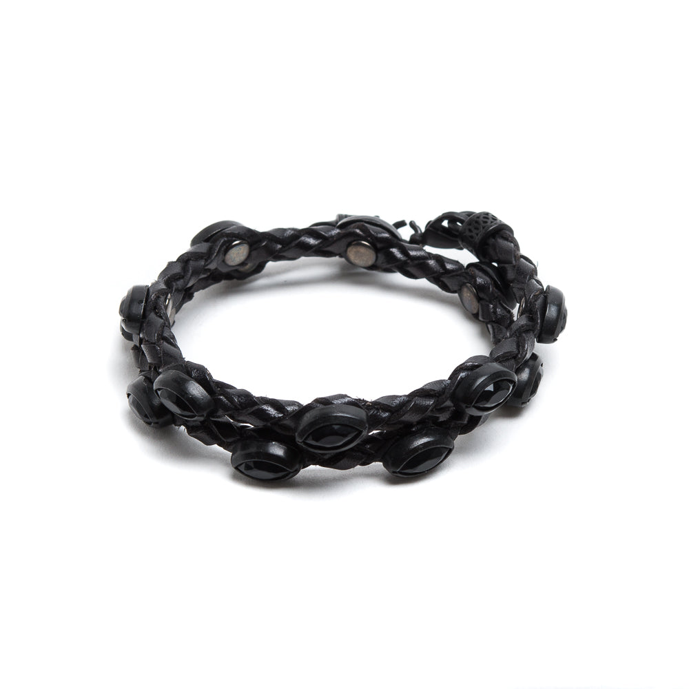 Bracciale Scooby Nero + Borchie Nere
