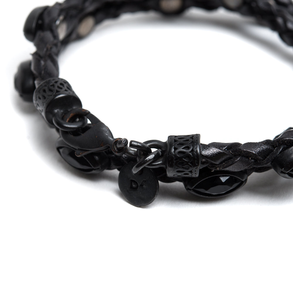 Bracciale Scooby Nero + Borchie Nere