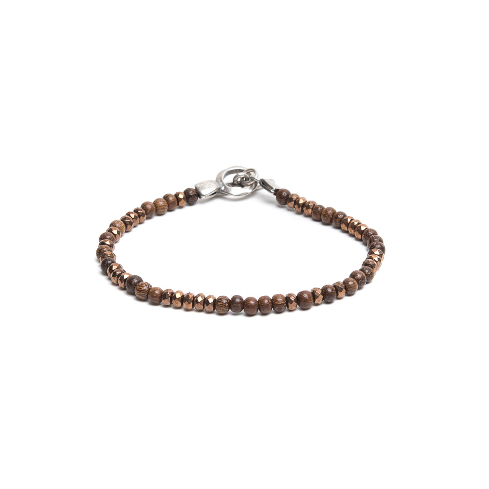 Bracciale Ematite + Legno