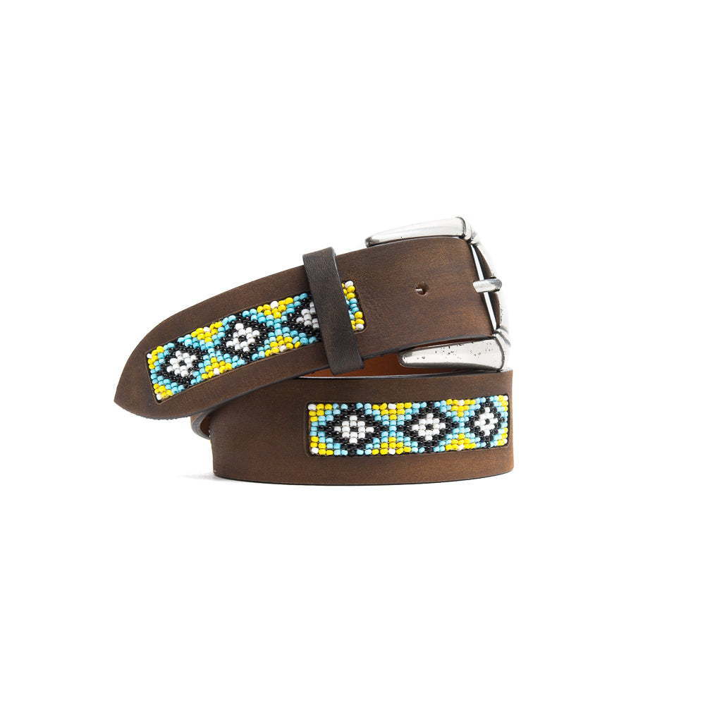 Cintura Perline Navajo Cuoio