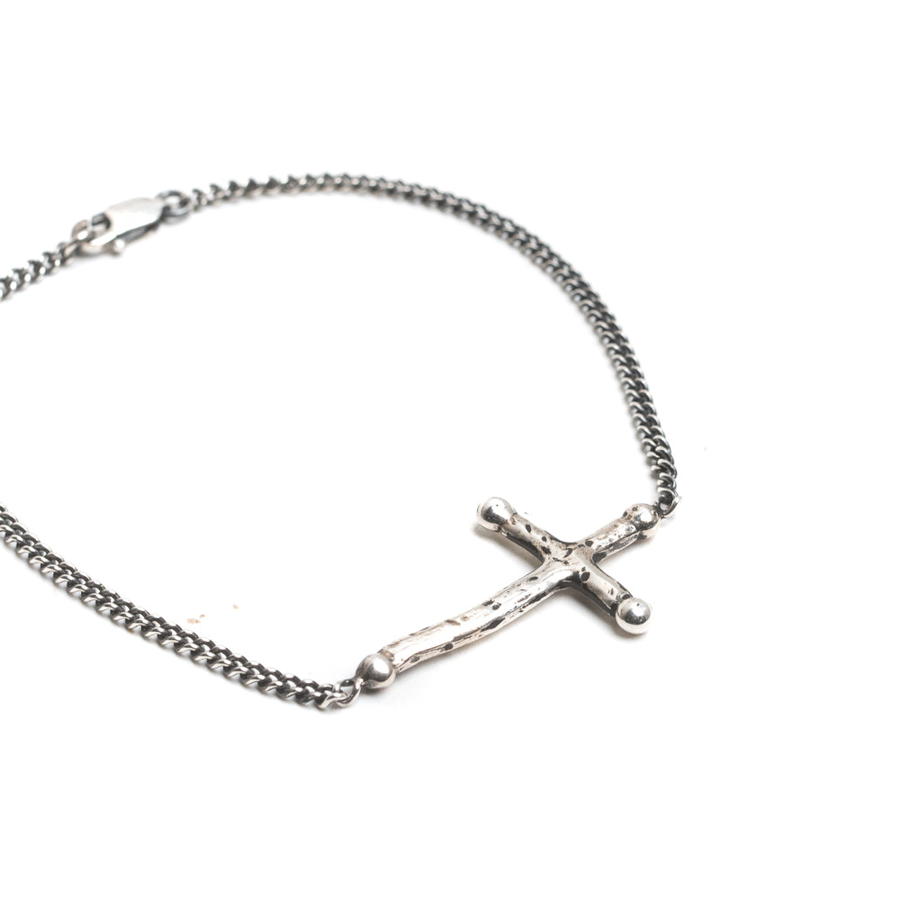 Bracciale Catenina + Croce Sottile - ANDREA D'AMICO SRL