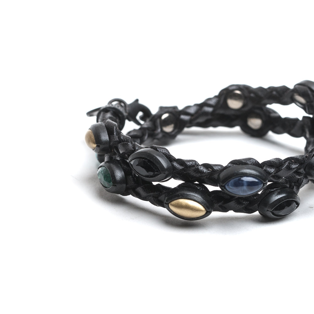 Bracciale Scooby Nero + Borchie Mix - ANDREA D'AMICO SRL