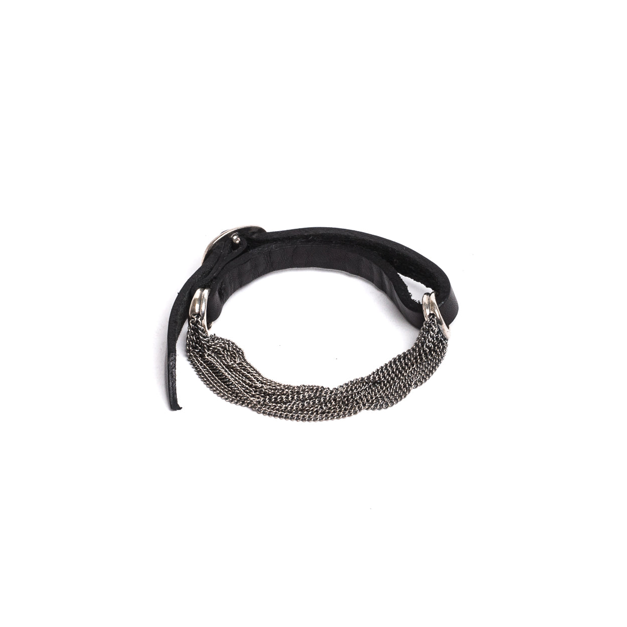 Bracciale Cuoio + Catenine a fili - ANDREA D'AMICO SRL