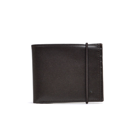 Classic Folding Wallet 1 side Leather Dark Brown