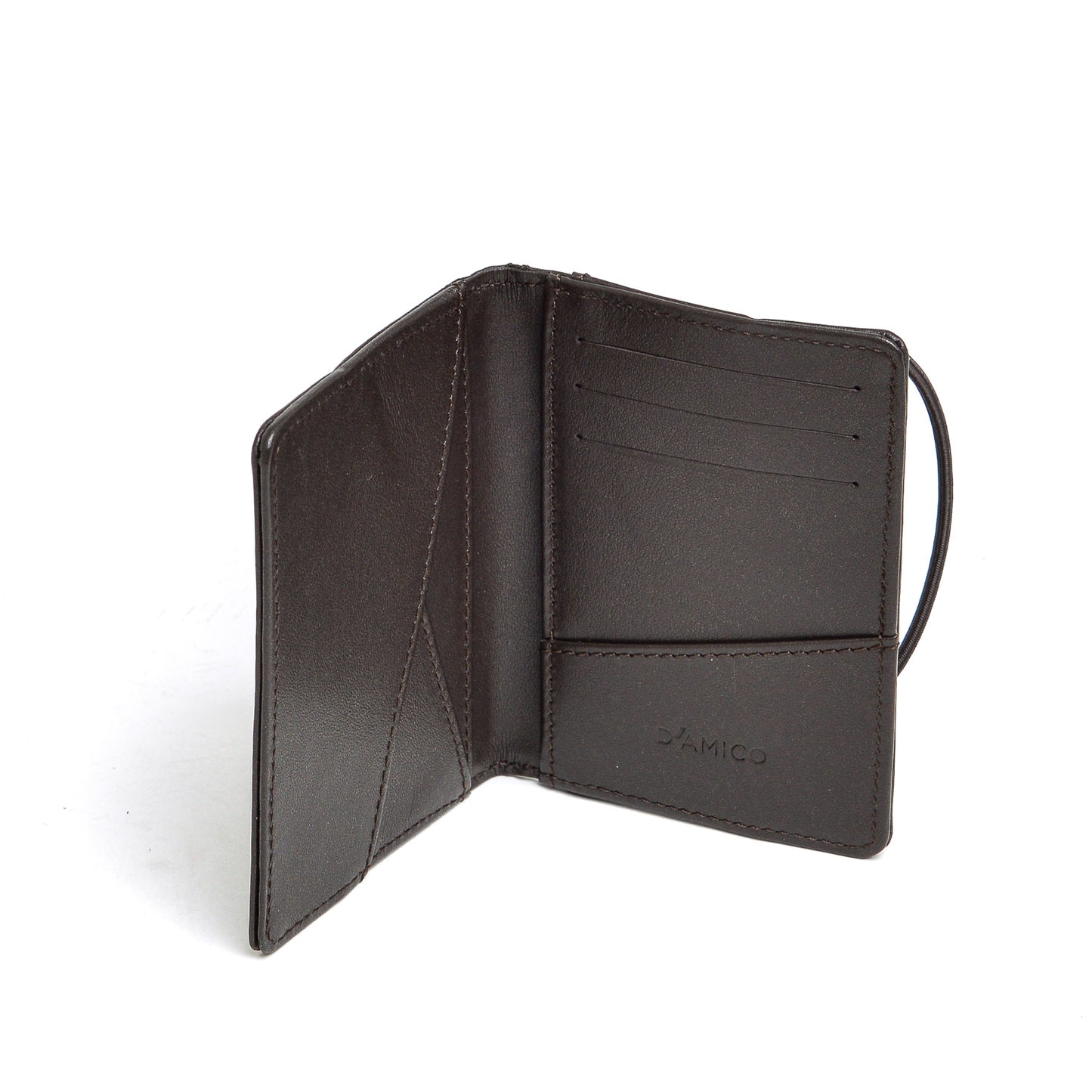 Classic Leather Dark Leather Folding Wallet