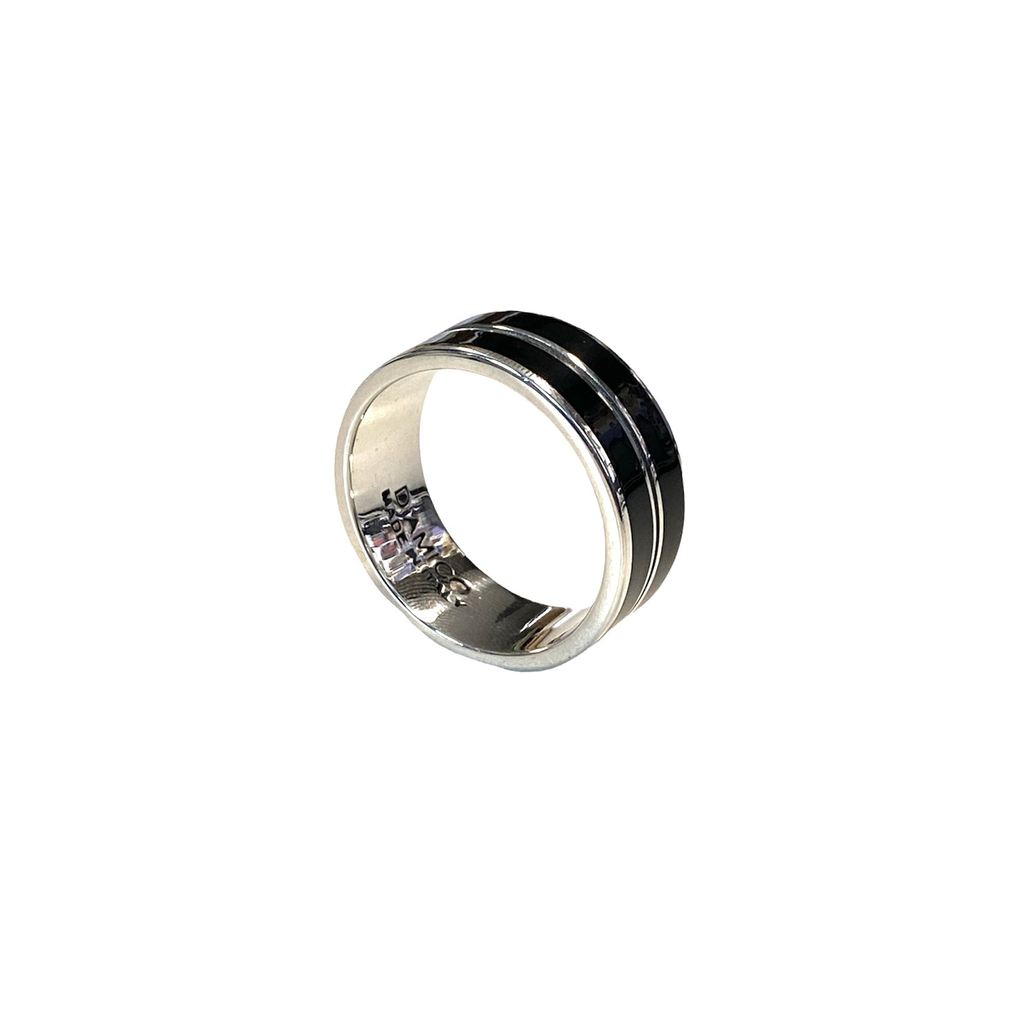 Faith Ring with Black Lacquer