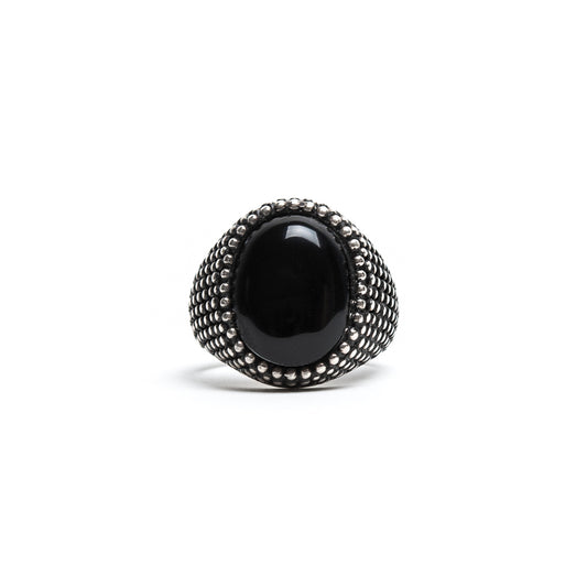 Black Onyx Dotted Ring