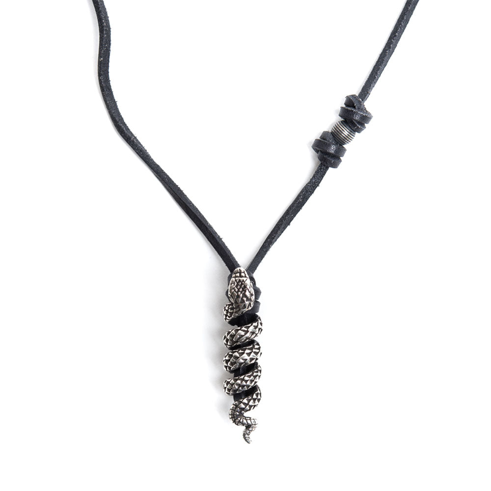 Leather Snake Necklace