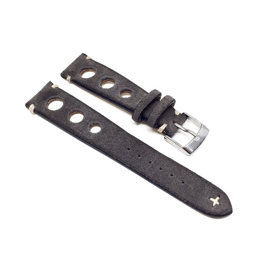 Taupe Suede Three Holes Watch Strap