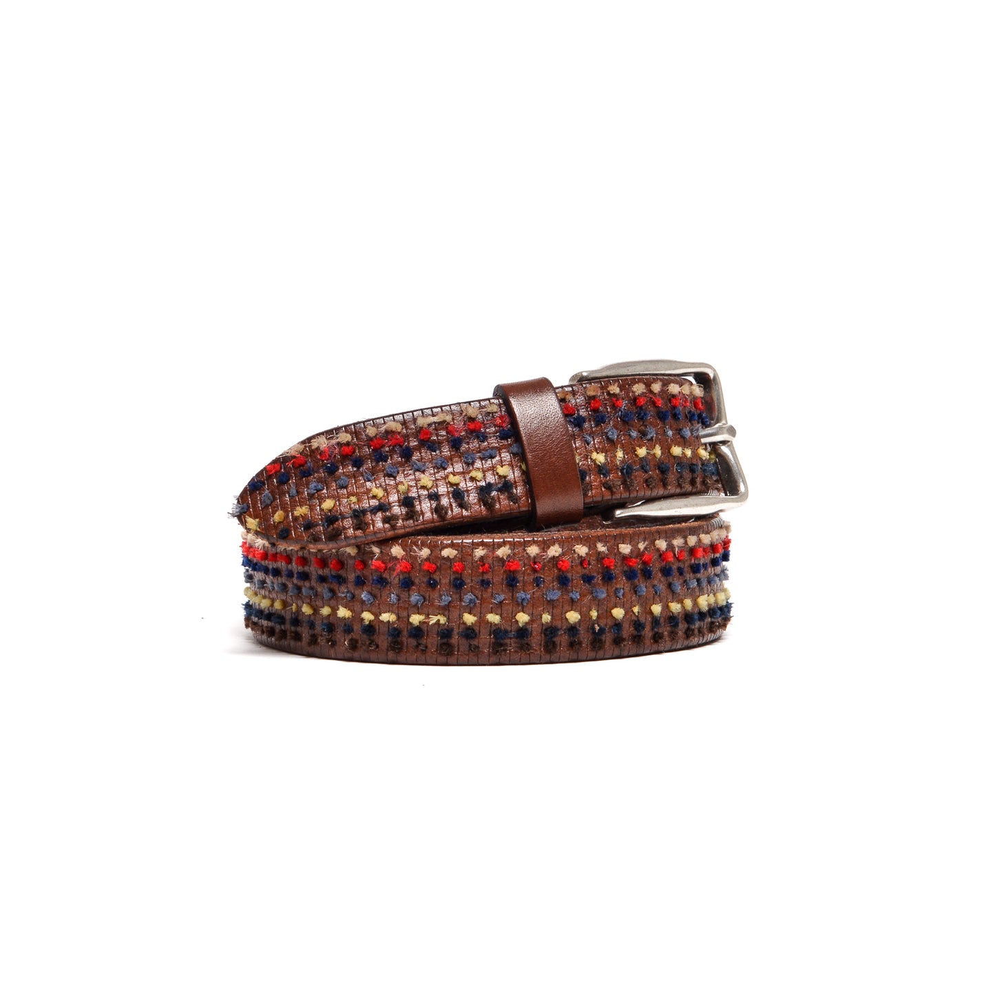Striped Belt Embroidery Multicolor