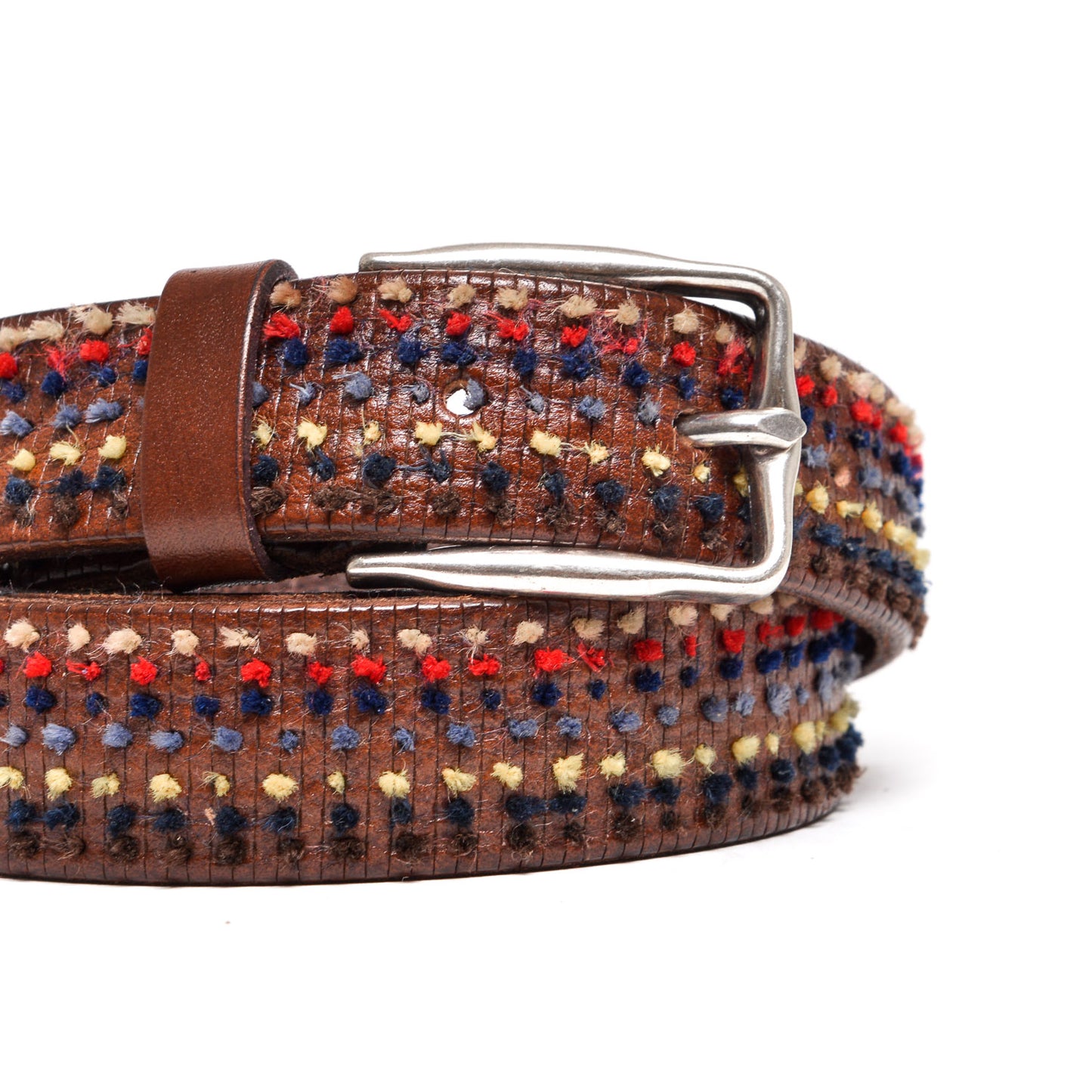 Striped Belt Embroidery Multicolor