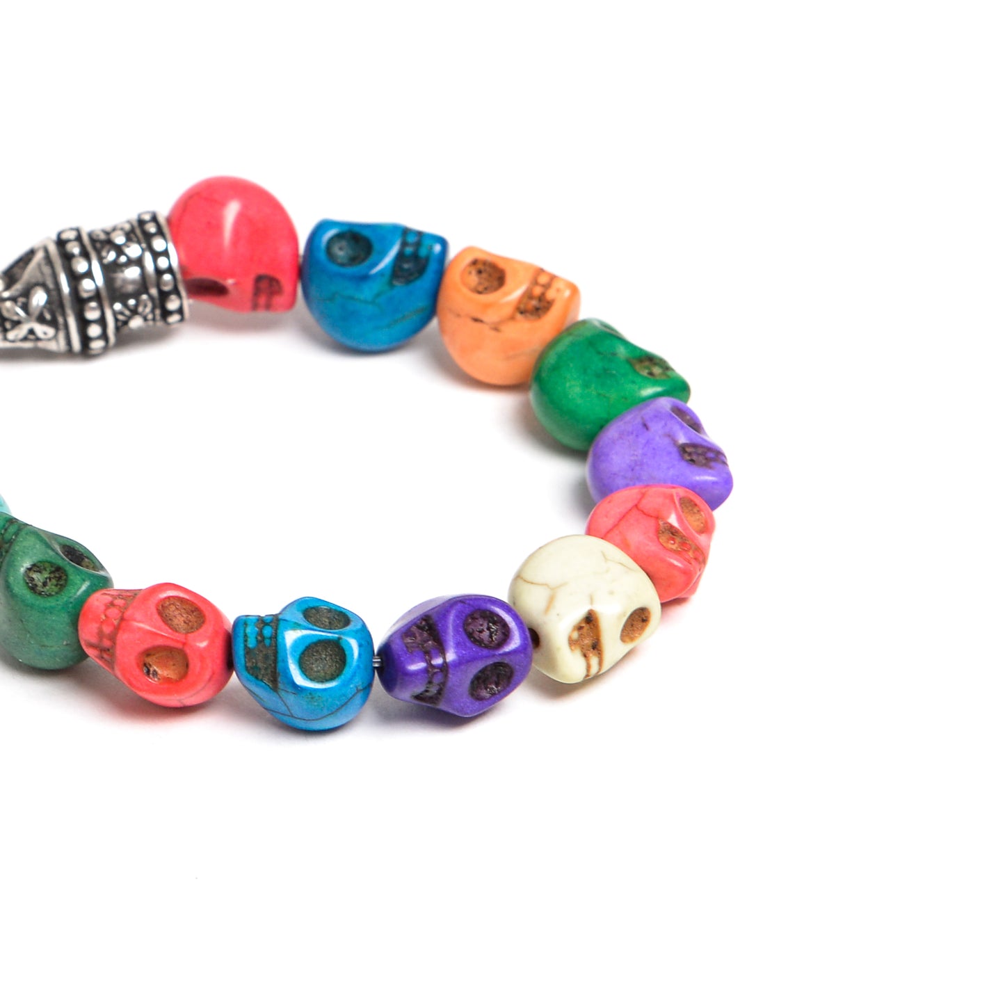 Multicolor Aulite Skulls Bracelet