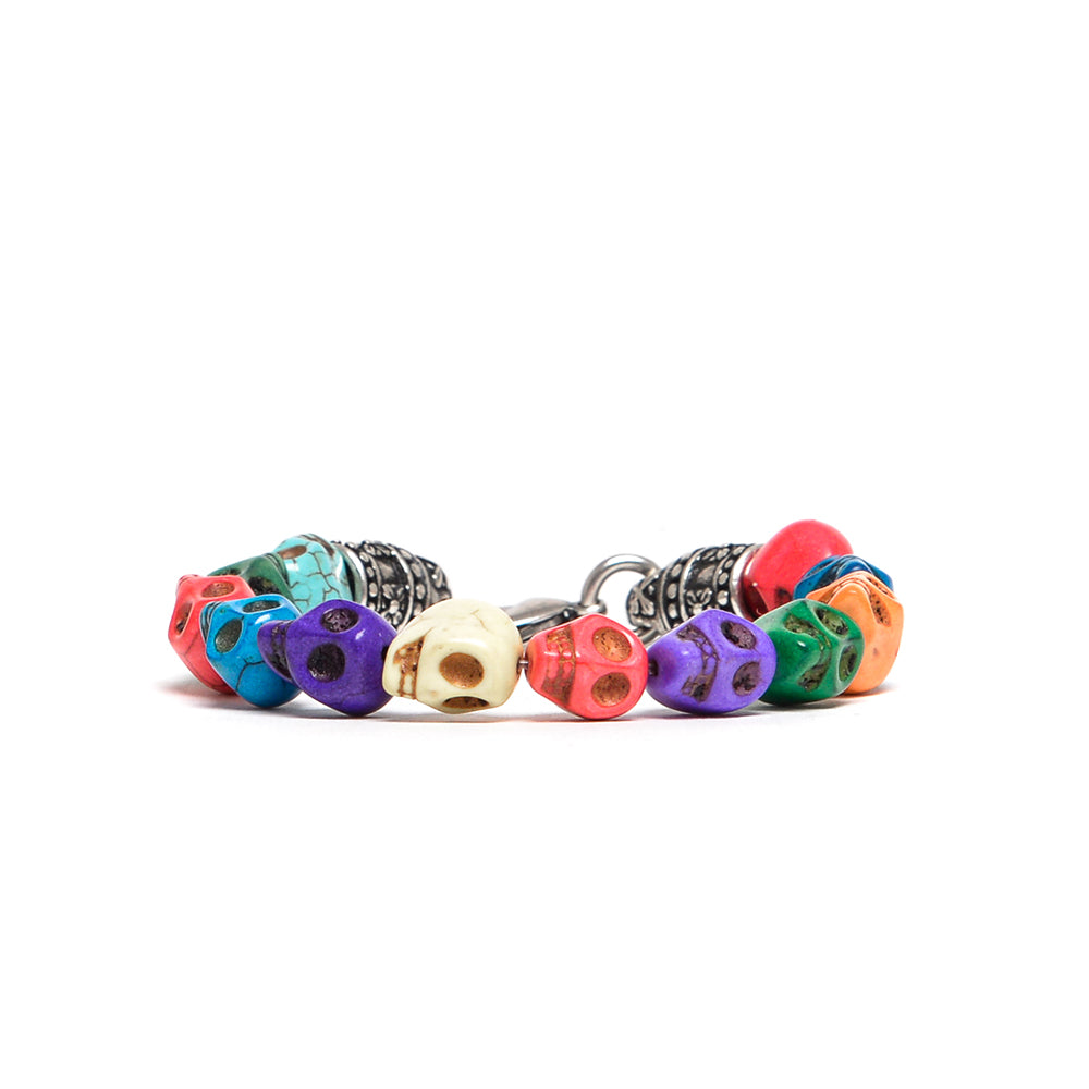 Multicolor Aulite Skulls Bracelet