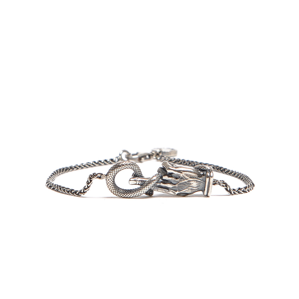 Silver "Good Luck" Chain Bracelet