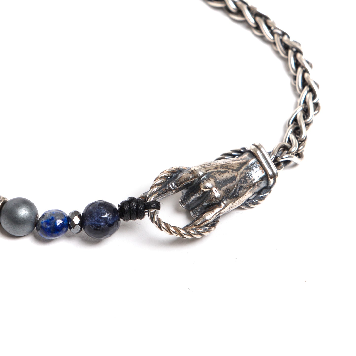 Fusion Blue and "Horn" Chain Bracelet