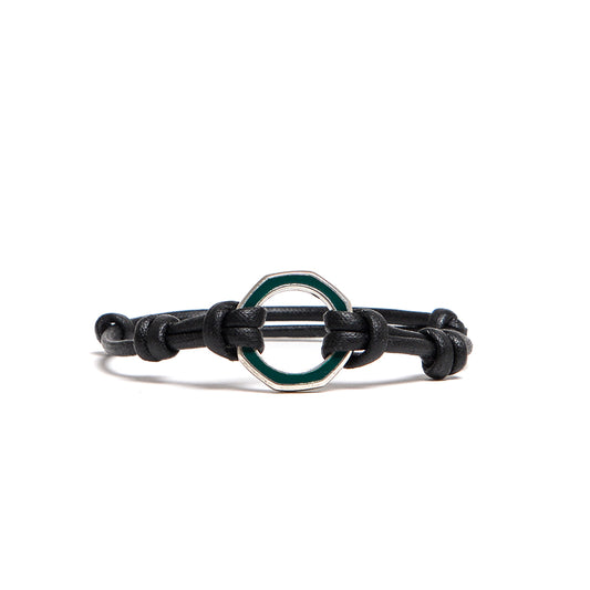 Lacquered Rings Bracelet + Waxed Cord