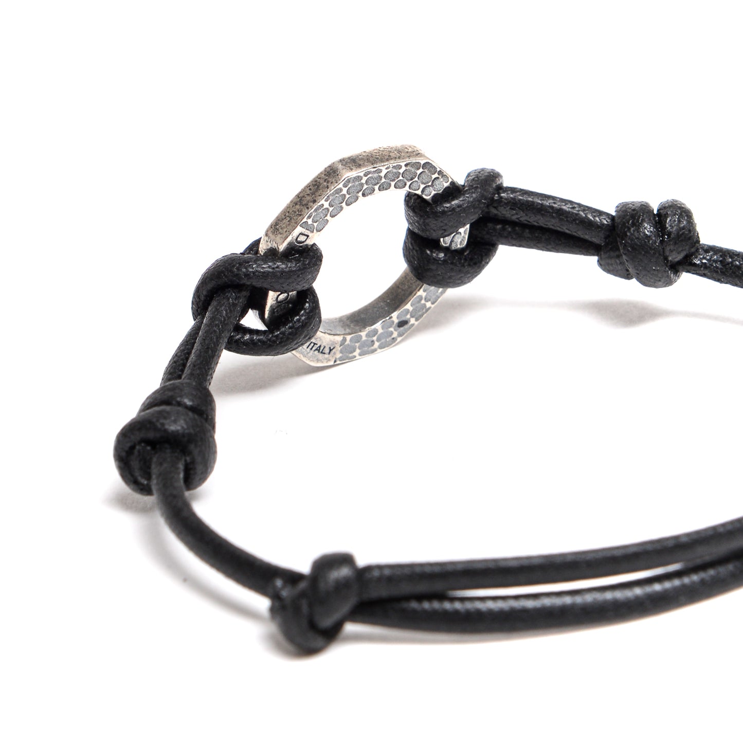 Lacquered Rings Bracelet + Waxed Cord