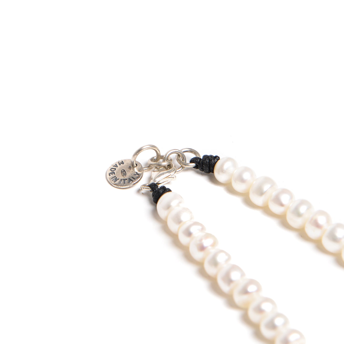 Lacquered "Fuck" Pearl Chain Necklace