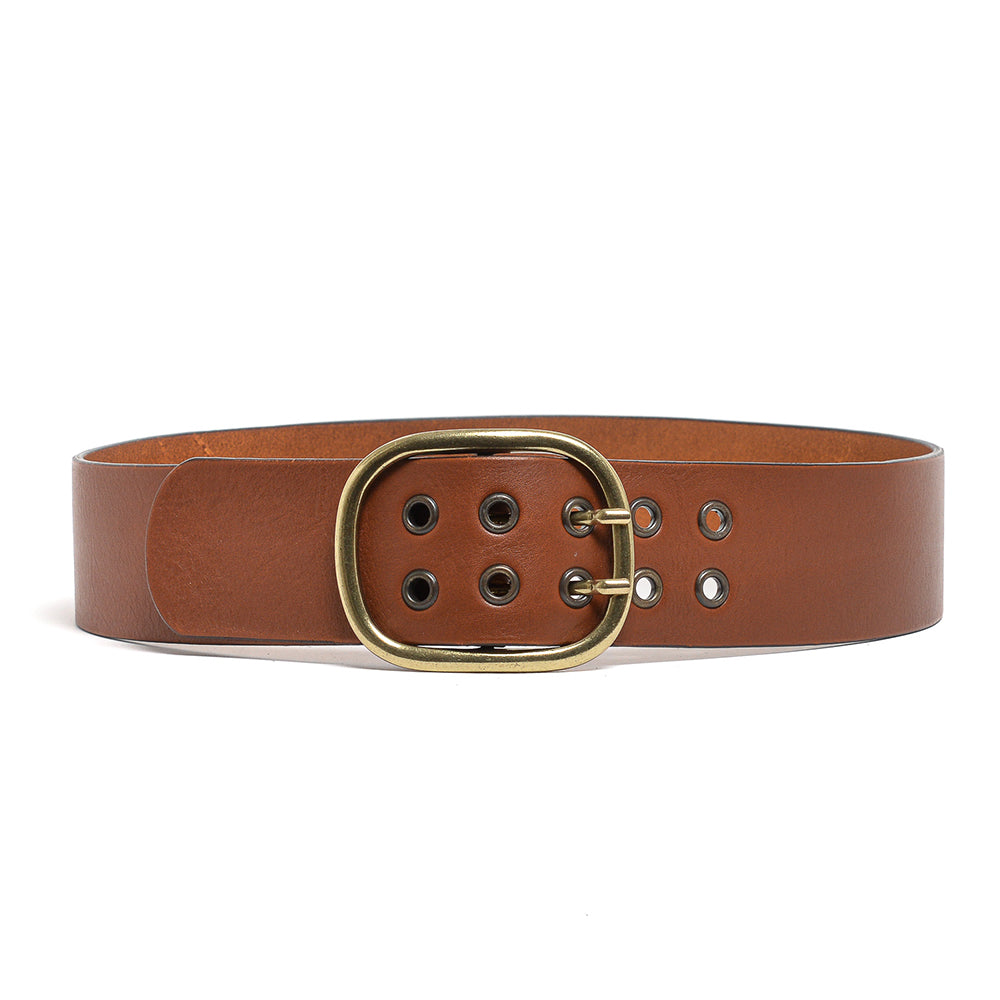 Butter Leather Belt Double Pin