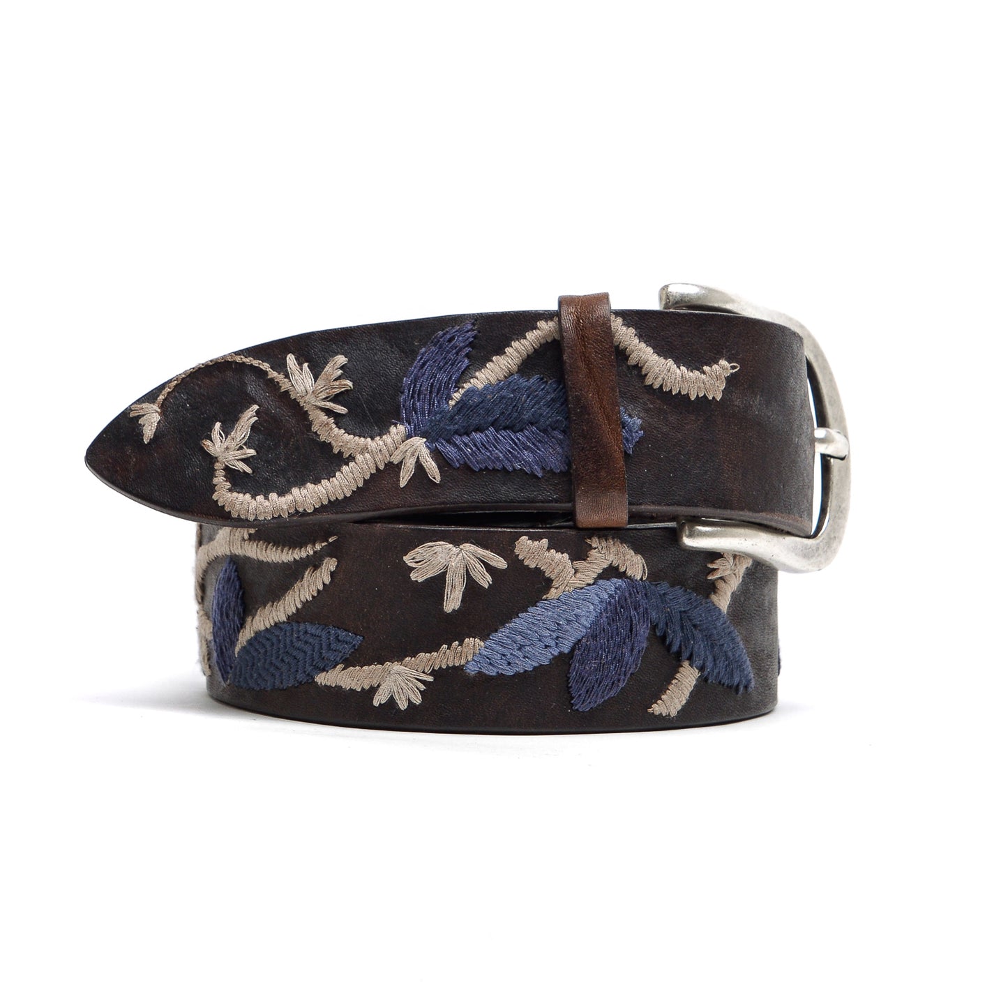 Embroidered Soft Leather Belt