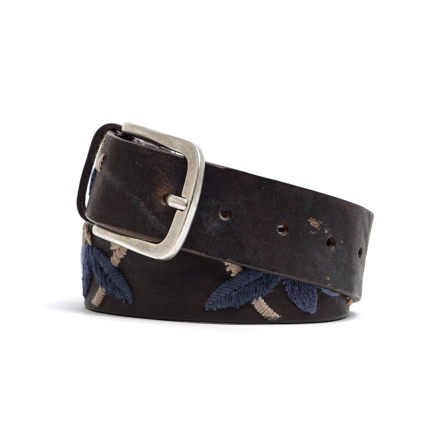 Embroidered Soft Leather Belt