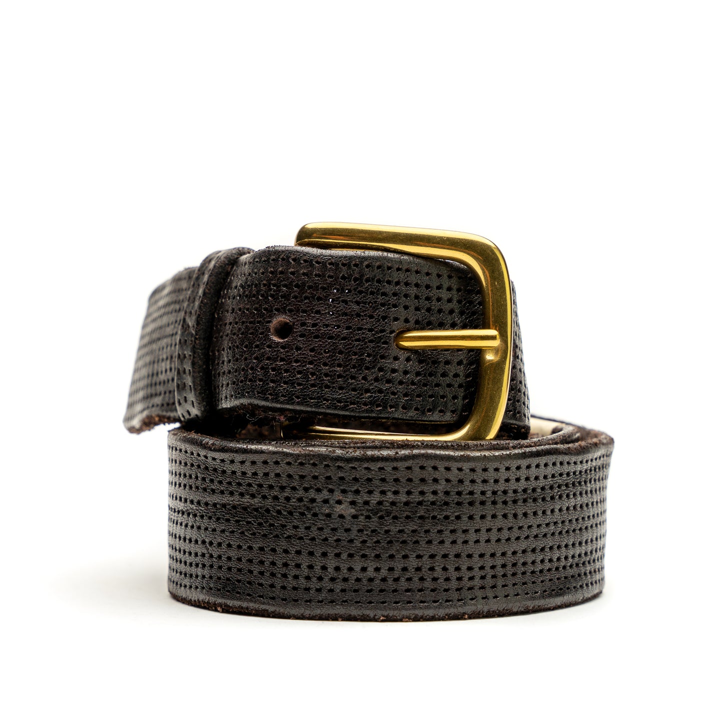 Dark Brown Millefori Leather Belt