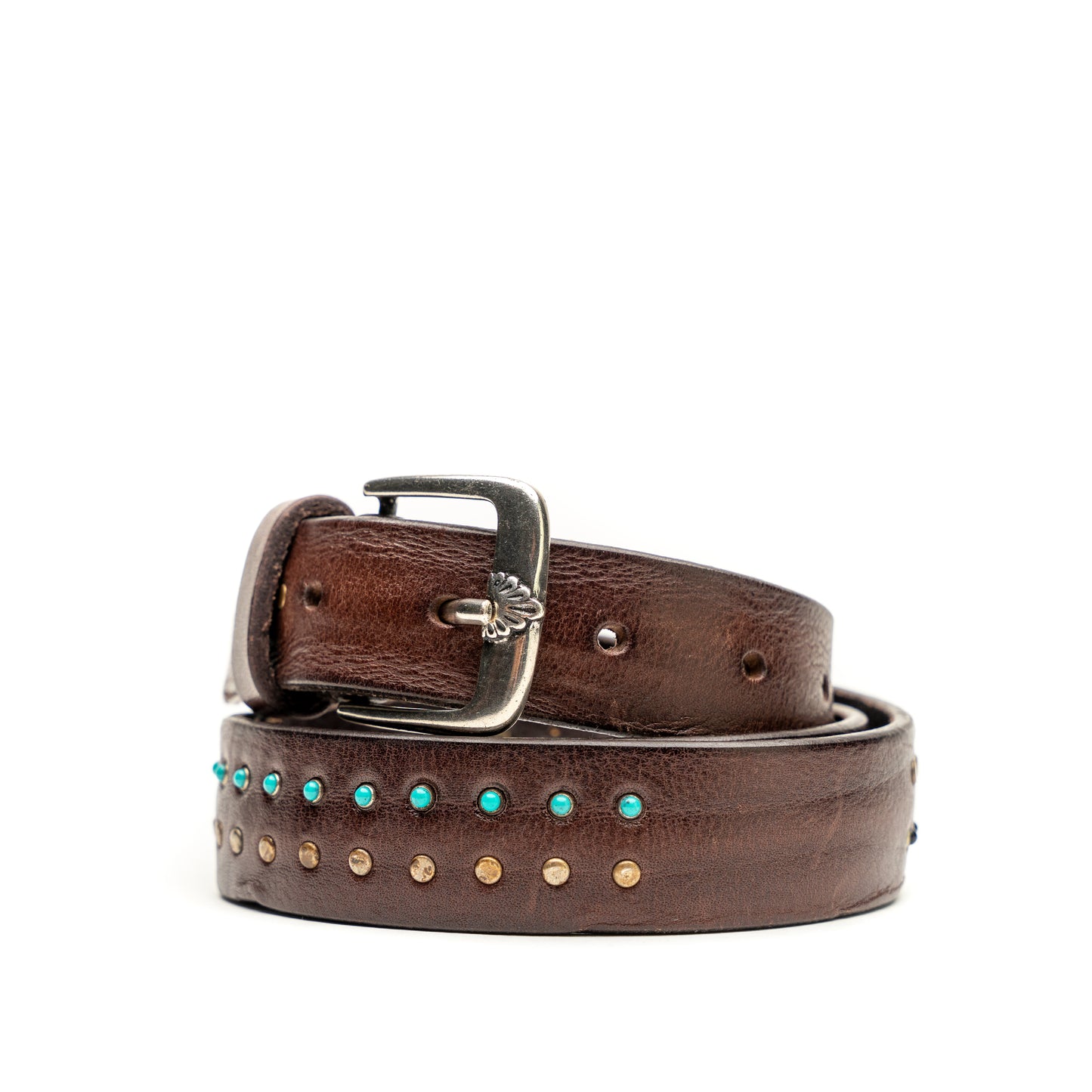 Vintage Brown Gradient Leather Belt