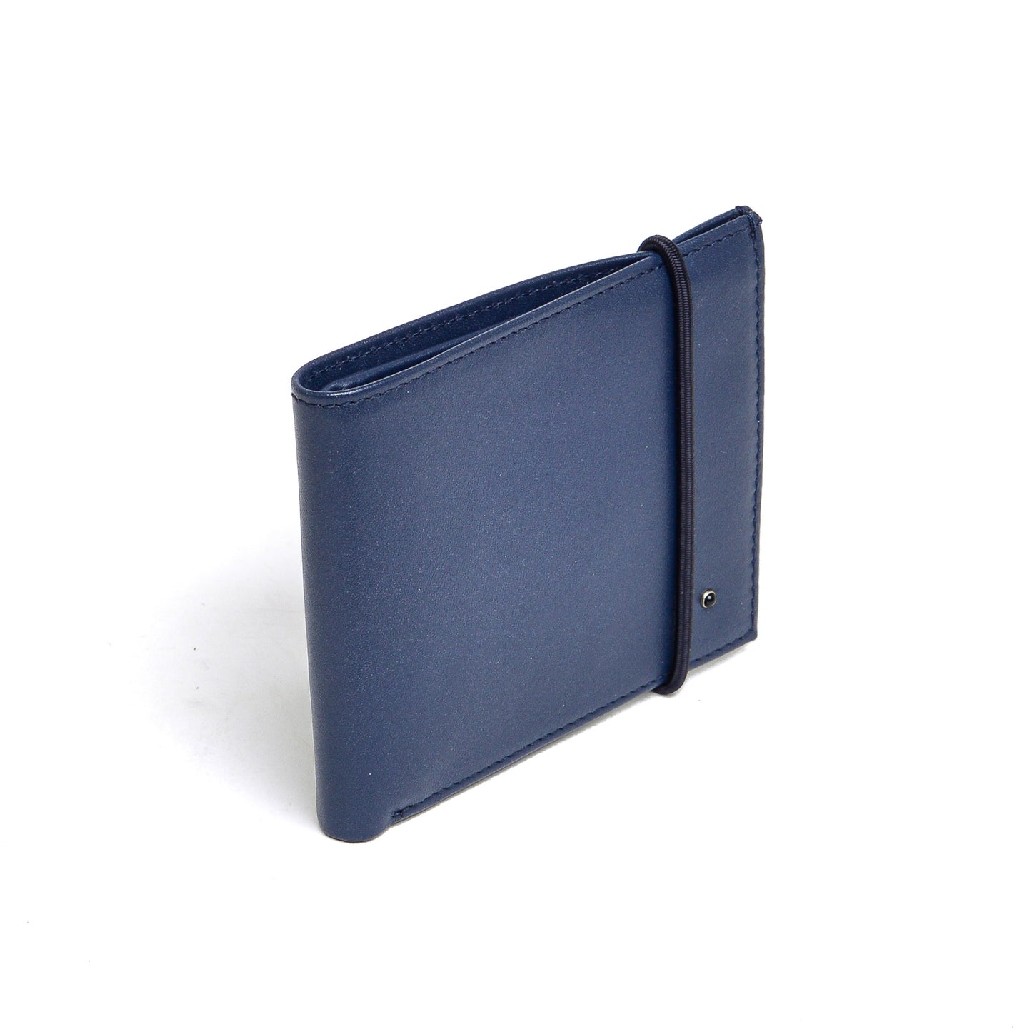 Classic Folding Wallet 1 side Blue Leather