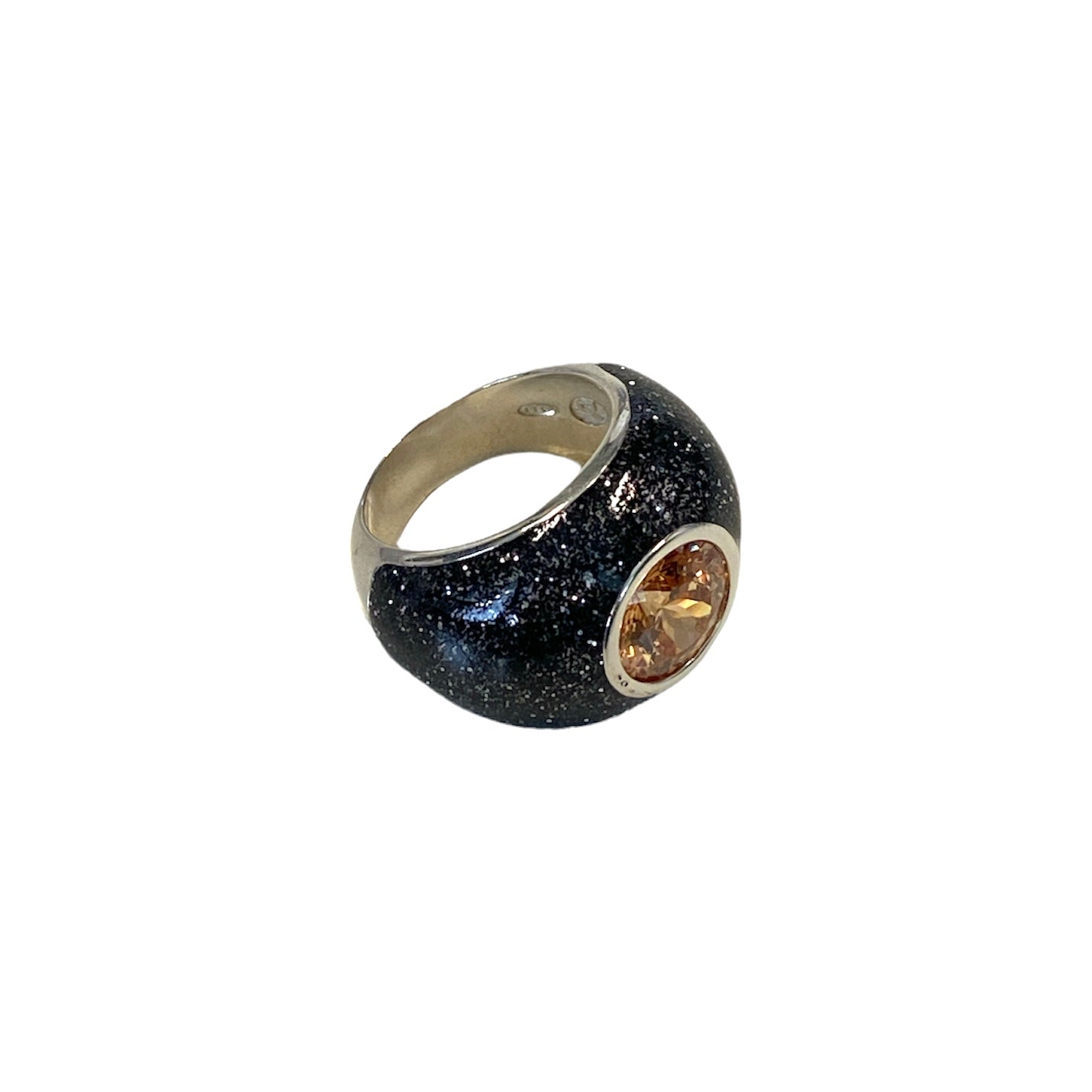 Black Glitter Ring