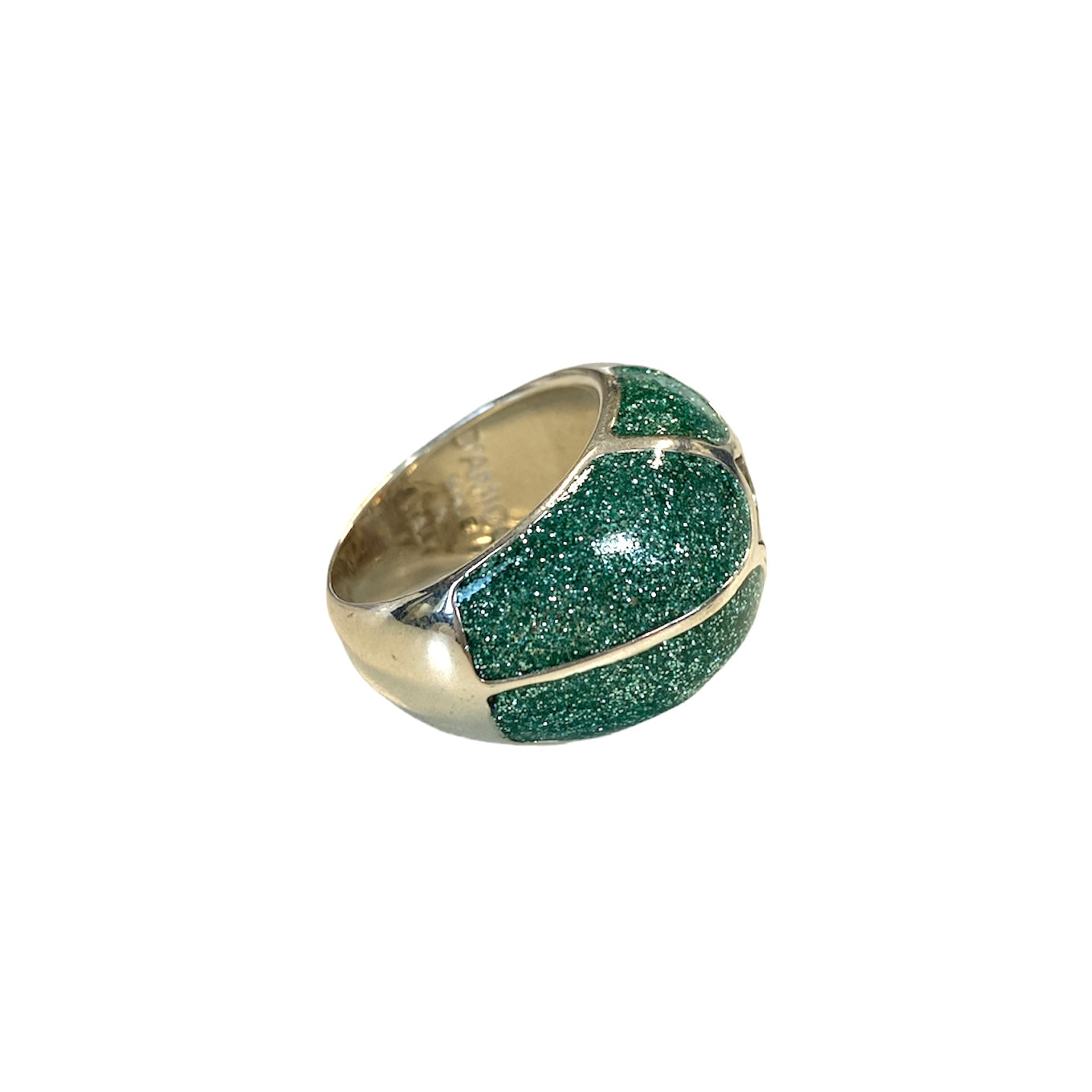Star Glitter Green Ring