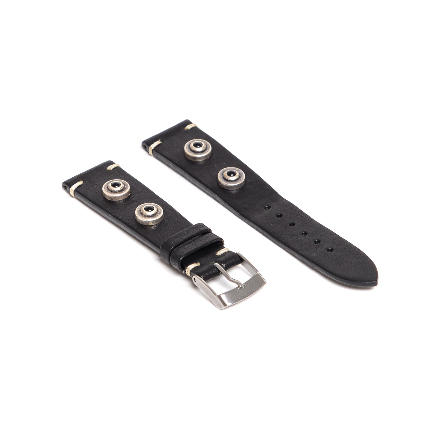 Black Leather Belt + Black Studs