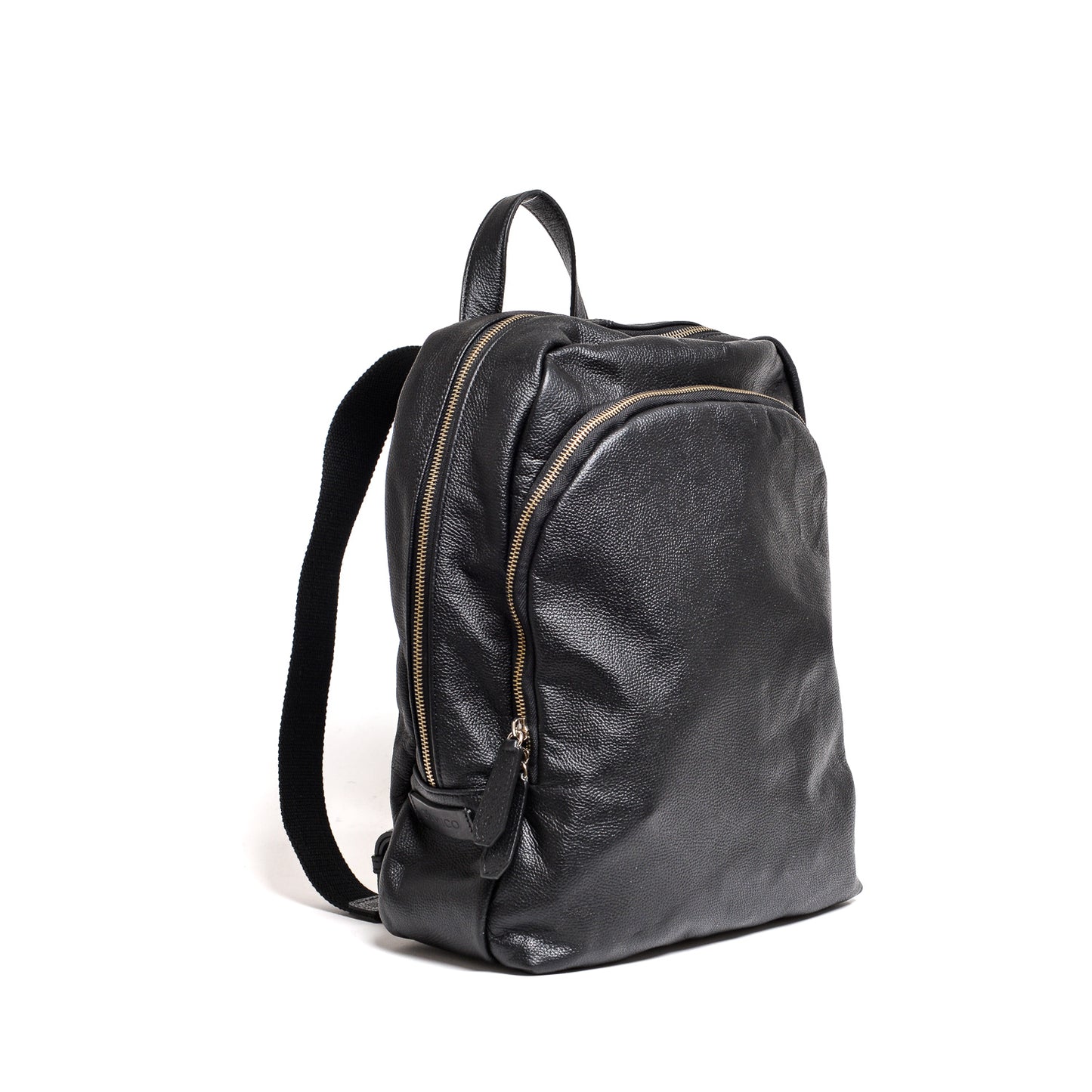 Double Zip Backpack Calfskin Cashmere Black