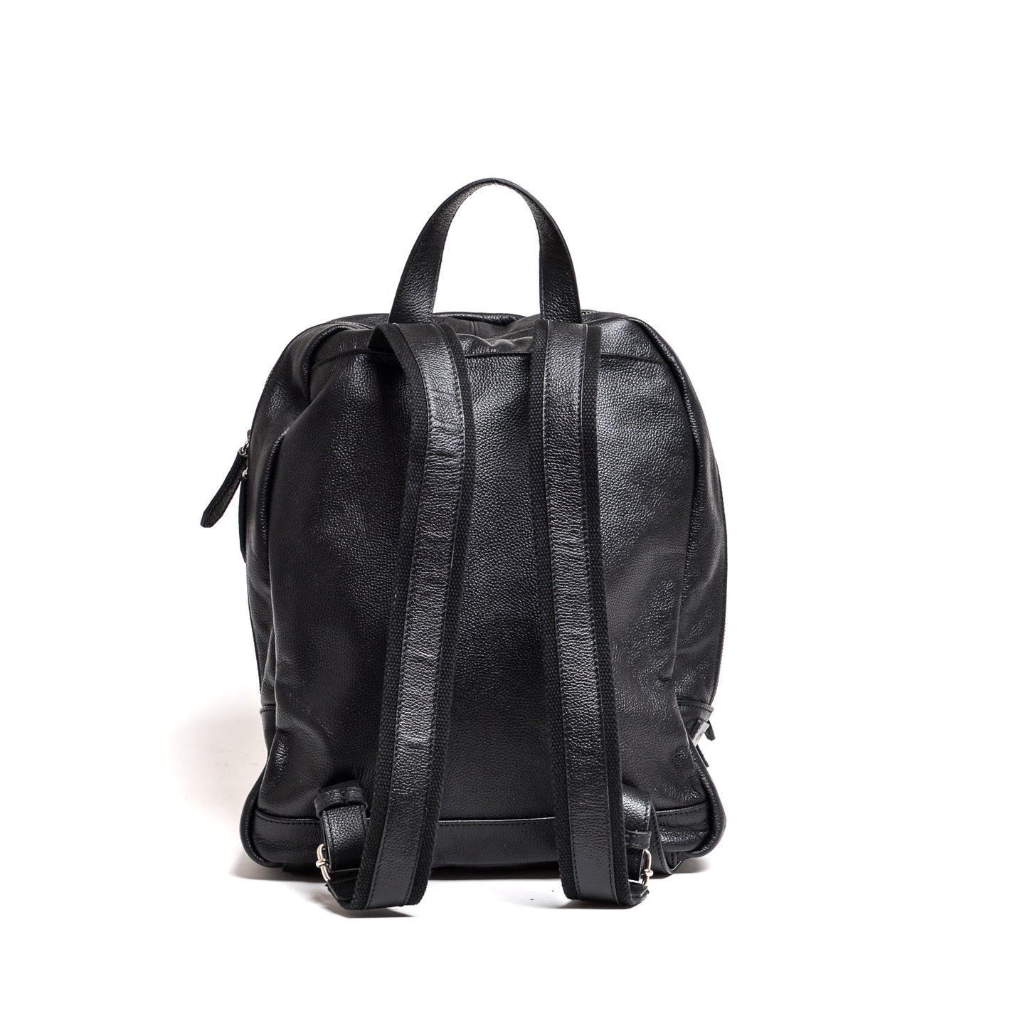 Double Zip Backpack Calfskin Cashmere Black